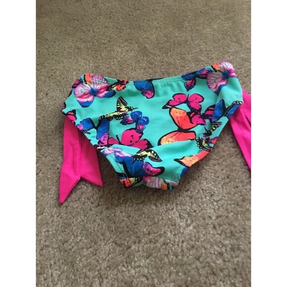 Justice Girls Colorful Print Swim Bikini Bottom Lined 1 Piece Size 8 Multicolor - Picture 6 of 6